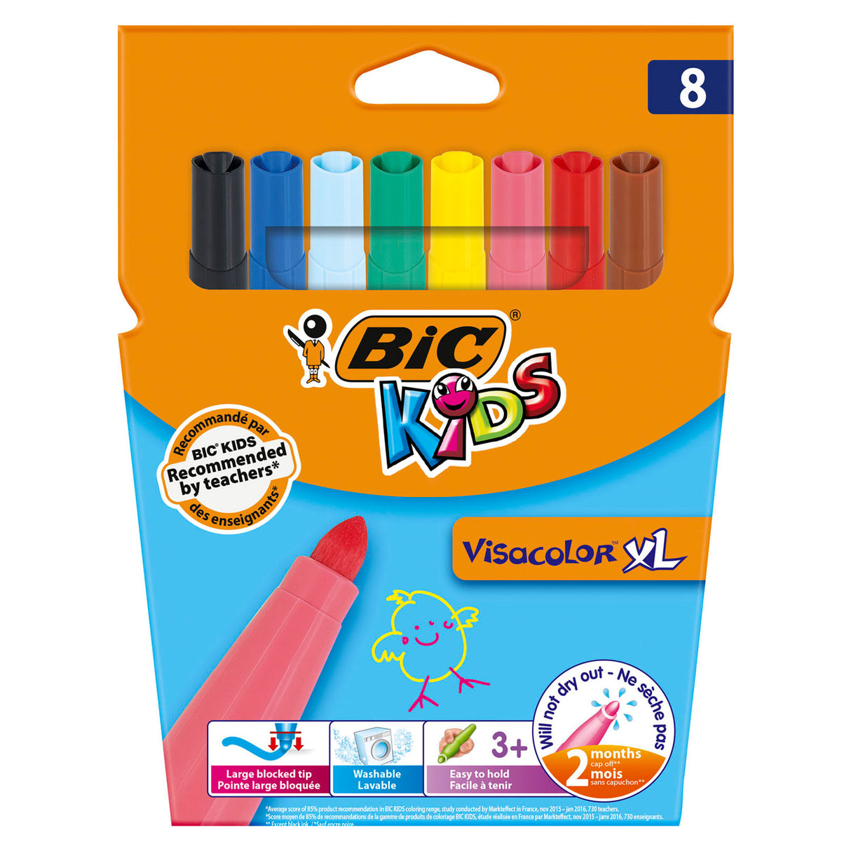 Bic kids visacolor xl, 8st.