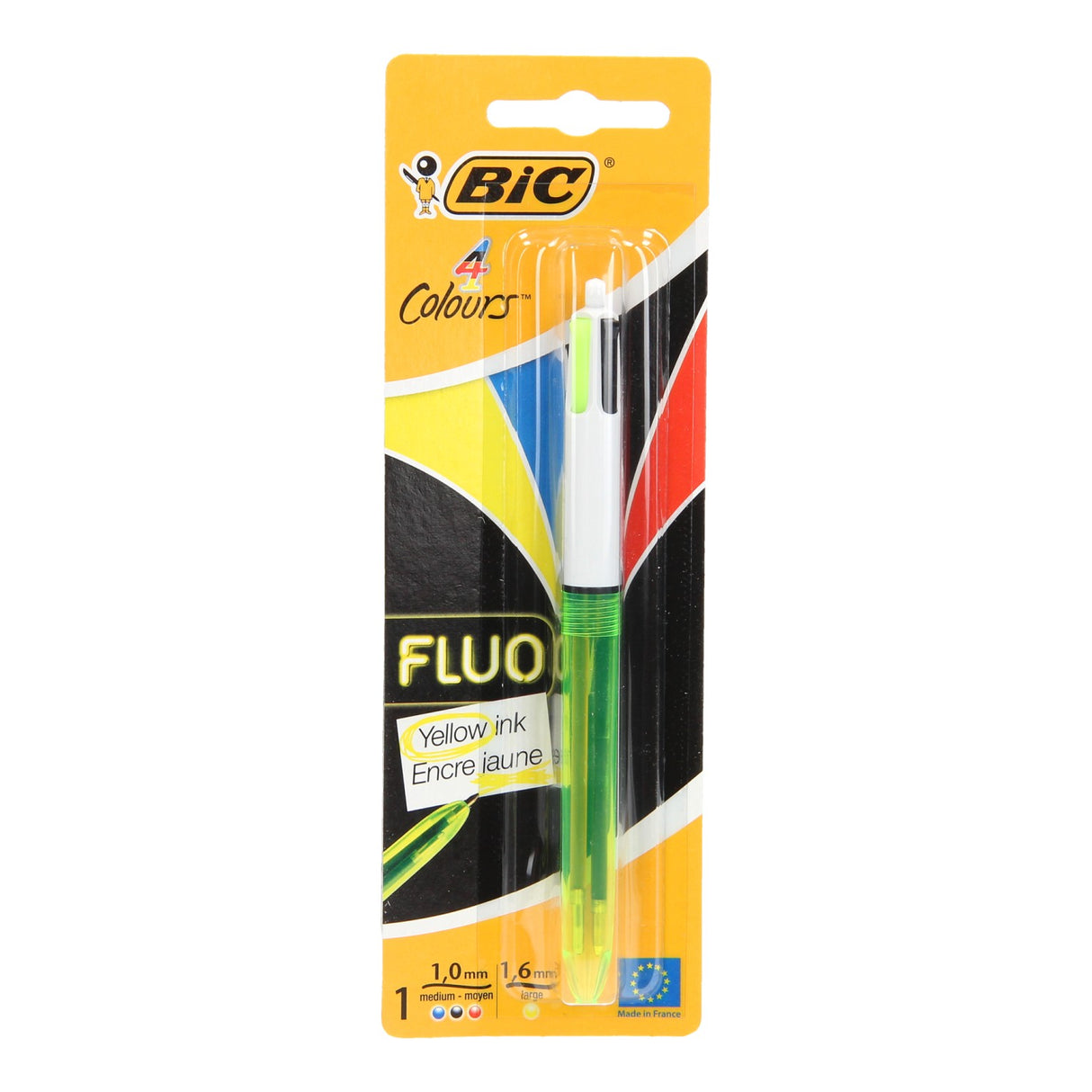 Bic meerkleurenpen fluoriserend