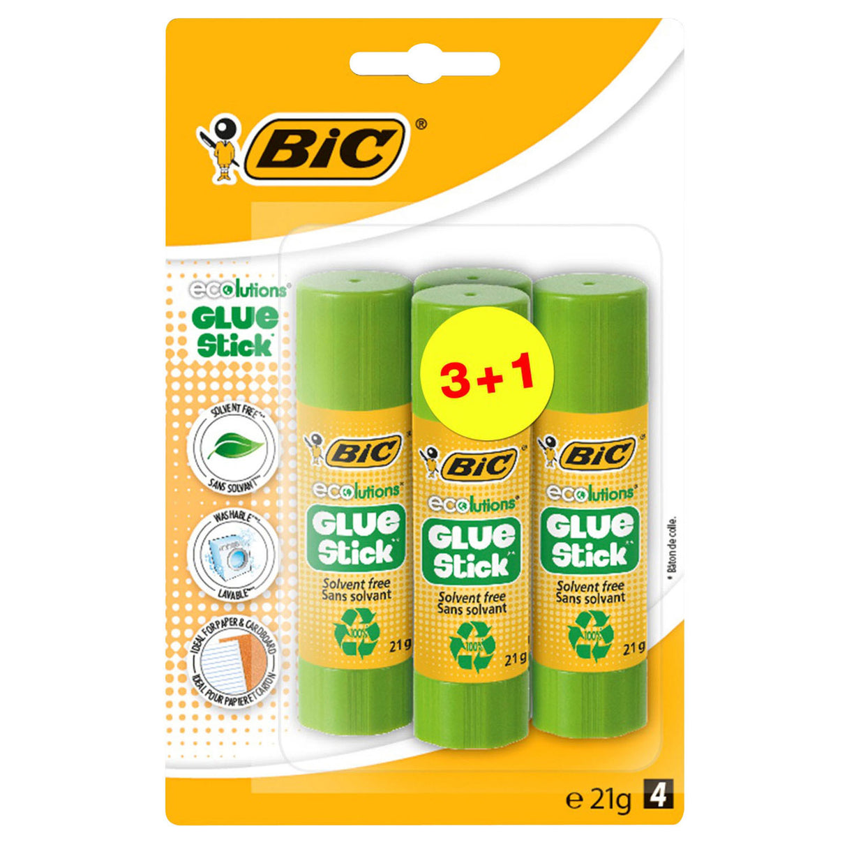 BIC Eco Lijmstiften, 4st.