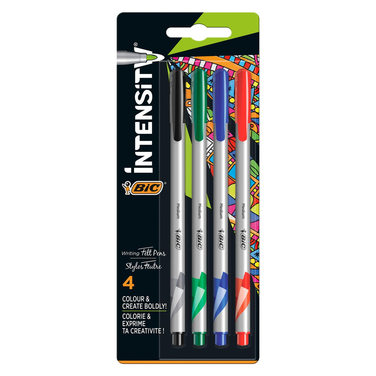 Bic intensity fineliners medium, 4st.