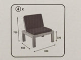 Pro garden tuinset molok 5-delig grijs