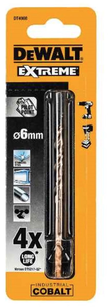 Dewalt dt4908-qz metaalboor extreme 2® 6x52x93mm