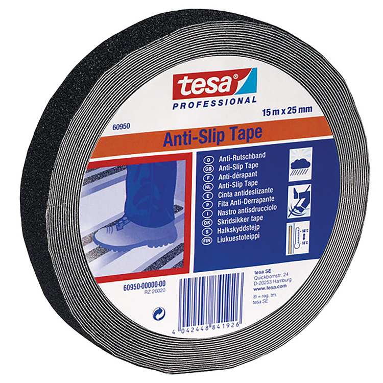 Tesa professional 1064743 - tesa anti slip tape zwart 15mm x 25m | 6 stuks