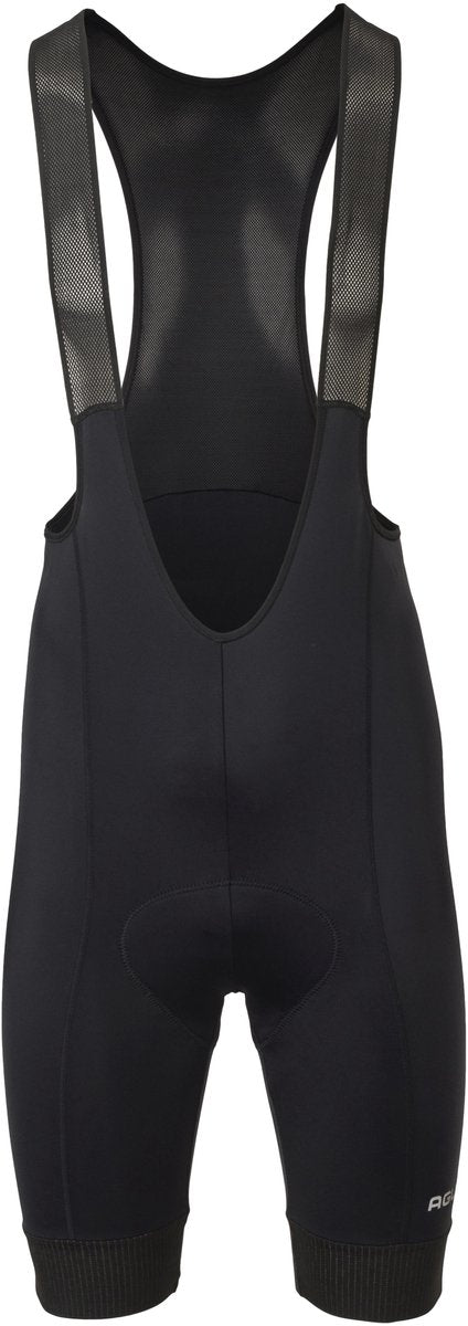 Agu essential fietsbroek heren met zeem – core pad zeem – mesh bretels – ademend – zwart – maat s