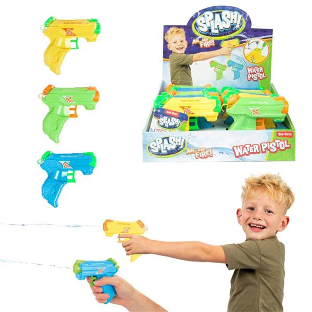 Toi-toys toi toys splash mini waterpistool star shot 3 assorti