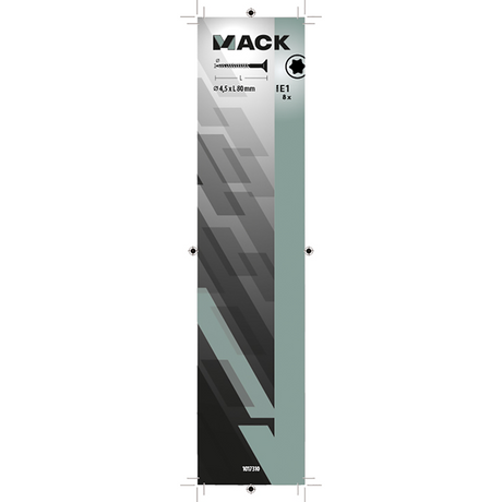 Mack 1017310 - spaanplschr.vzkop-zelfb. geelverz. 8 st 4,5 x 80 mm | 5 stuks