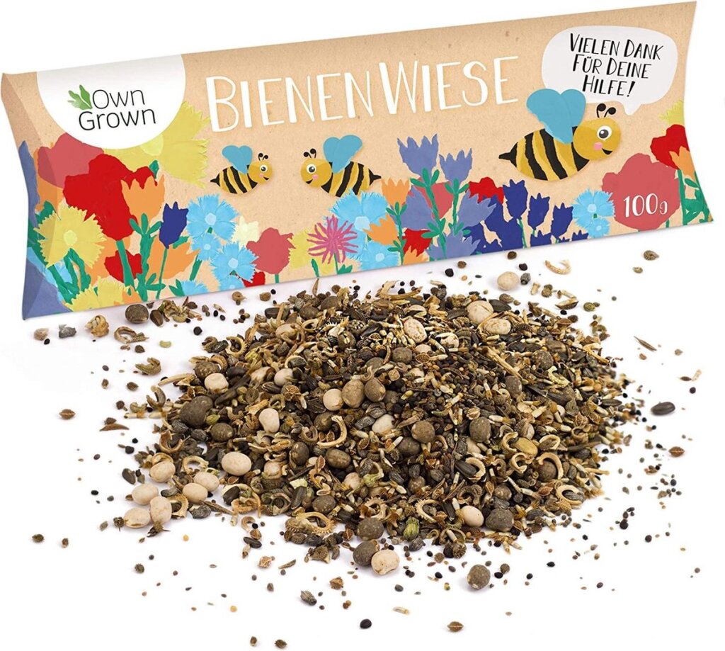 OwnGrown OwnGrown Bijenweide bloemenmix 100G premium bijenzaden voor kleurrijke hommelen bijenweiden bijenvriendelijke bloemzadenmix bloemenweidezaden eenjarig en meerjarig