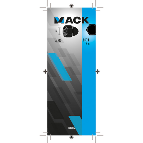 Mack 1017692 - zeskant dopmoer staal verzinkt7 st m6 | 10 stuks