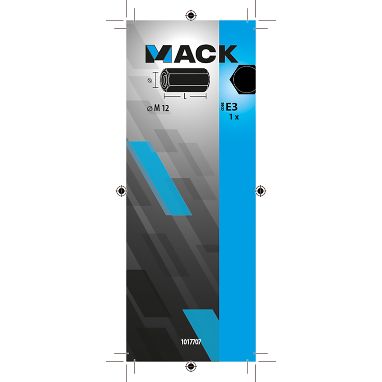Mack 1017707 - zeskant verbindingsmoer verzinkt 1 st m12 | 5 stuks