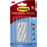 3m command™ doorzichtige decoratie clips met doorzichtige strips, 20c+24s pak