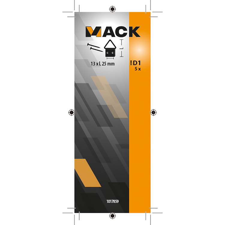 Mack 1017859 - kaderhanger staal vermessingd 5 st 13 x 25 mm | 10 stuks