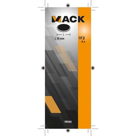Mack 1003662 - bordmagneet kunststof rood 4 st 30mm | 10 stuks