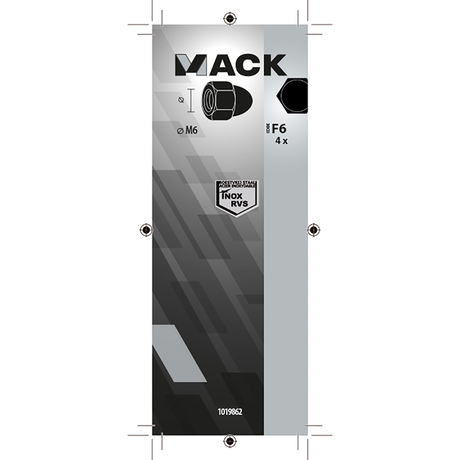 Mack 1019862 - zeskant dopmoer inox a2 4st m6 | 10 stuks