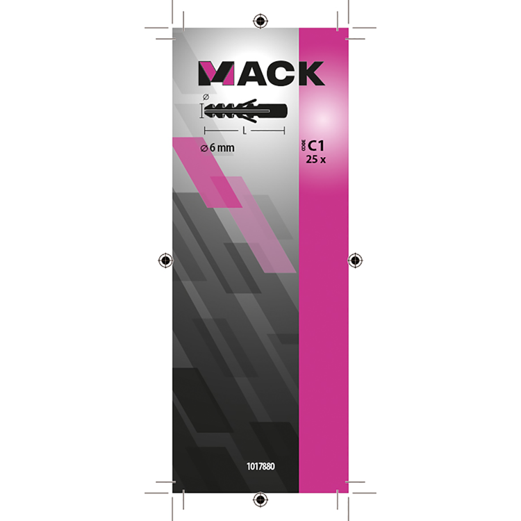 Mack 1017880 - plug polyethyleen 25 st 6 mm | 5 stuks