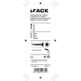 Mack 1018013 - spaanplschr.vzkop-zelfb. geelverz. 30 st 4,0 x 50 mm | 5 stuks
