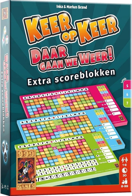 999games scoreblokken keer op keer drie stuks level 5, 6 en 7