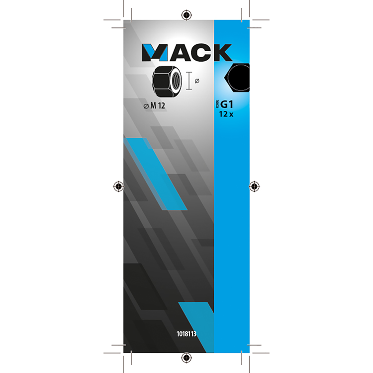 Mack 1018113 - zeskant moer staal verzinkt 12 st m 12 | 5 stuks