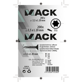 Mack 1020129 - spaanplaatschroef vz kp-zelfb.gvz 200st 3,5 x 20 mm | 5 stuks