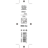Mack 1018425 - metaalboor hss co5% din 338 ø 4,5 x 80 mm | 5 stuks