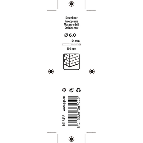 Mack 1018438 - steenboor ø 6,0 x 100 mm | 5 stuks