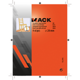 Mack 1047753 - stoelglijder nagel kunststof wit ø 28 mm 4 st pcs | 6 stuks