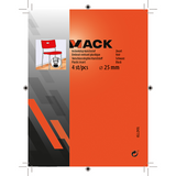 Mack 1047759 - insteekdop kunstsstof zwart ø 25 mm 4 st pcs | 6 stuks