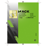 Mack 1047647 - deurstop cilindermodel inox look ø 28h28 mm 1 st pc | 6 stuks
