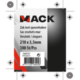 Mack 1049741 - zak met 100st spouwhaken verzinkt 210 x 3,5 | 5 stuks