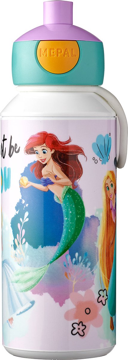 Mepal pop-up drinkfles campus - 400 ml - sluit goed af - drinkbeker voor kinderen - disney princess