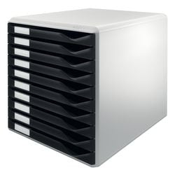 Leitz ladenblok met 10 laden - wit zwart