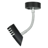 Sao flexibele led spot met schakelaar - zwart
