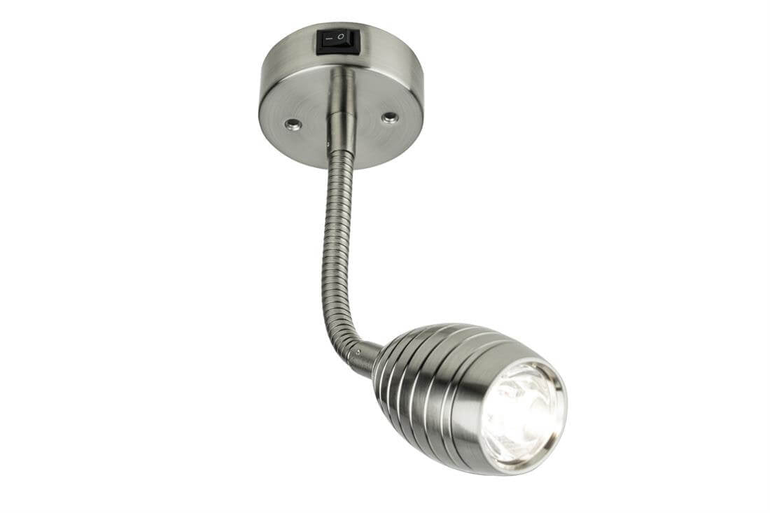 Neso flex wandlamp met flexibele arm - mat chroom