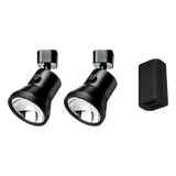 Starterset - 2x lanciano spotlight zwart groot + dubbele usb-a aansluiting