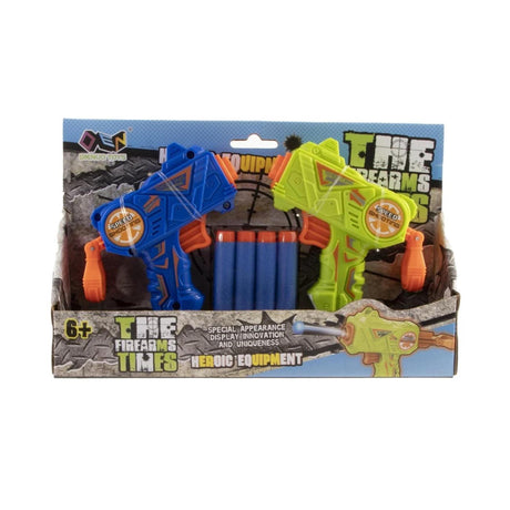 Geweer soft gun met 2 geweren en 8 pijlen 13cm
