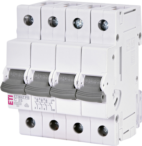 Eti installatie automaat c25 10ka 3p+n