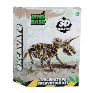 Dino base dinobase dino uitbikken triceratops 3d set | 3 stuks