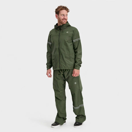 Puch original regenpak essential army green army groen