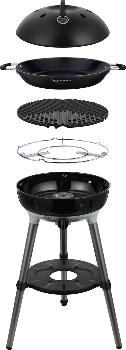Cadac dometic - carri chef 40 bbq paella pan - portable gasbarbecue - ideaal voor kamperen, balkon, terras - met draagtas