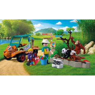 Playmobil 72072 dierenverzorger met voertuig