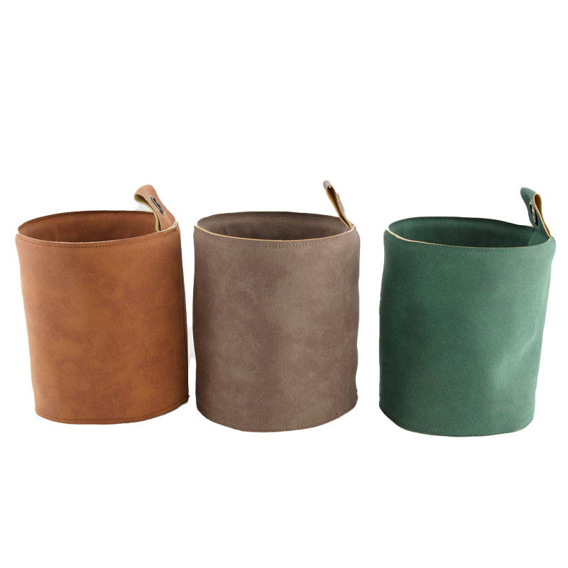 Dijk natural collections bloempot ø13.5x16cm imitatieleer
