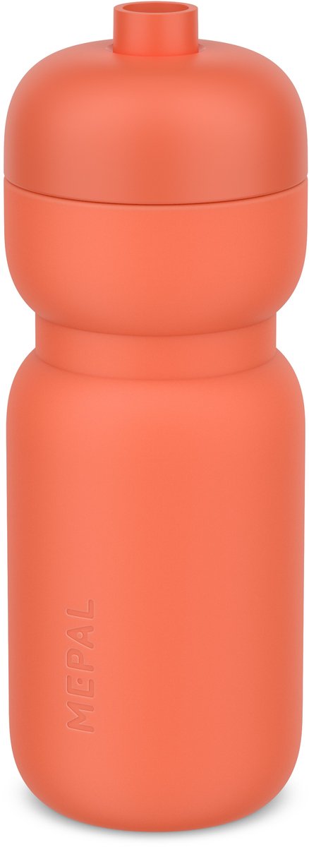 Mepal bidon squeeze sport - 600 ml - knijp en drink - lekdicht ventiel - vaatwasmachinebestendig - drinkflessen - peach orange