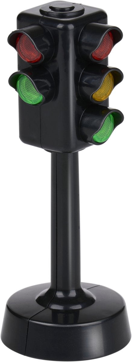 Eddy toys speelgoed verkeerslicht met geluid en licht - speelgoed stoplicht voor kinderen - verkeerslicht speelgoed met automatische wisseling - traffic light toy educatief - 12 cm
