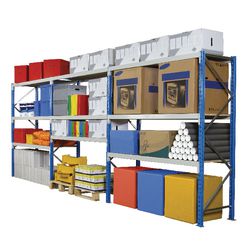 Basiselement arno space epsivol 180x60x250cm blauw lichtgrijs
