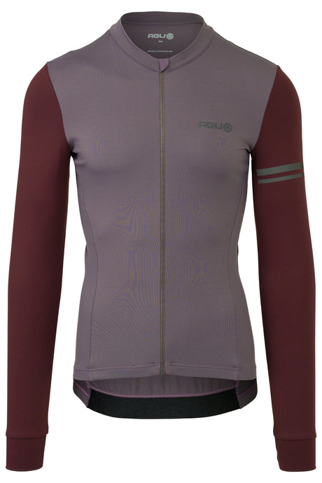 Colorblock fietsshirt lange mouwen performance heren