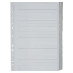 Blanco tabbladen leitz 1274 grijs pp (polypropeen)