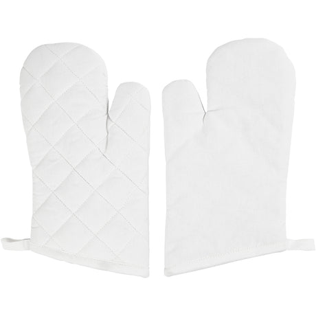 Creativ company http: www.cchobby.nl ovenhandschoen-afm-18x28-cm-145-gr-wit-2-stuk-1-doos