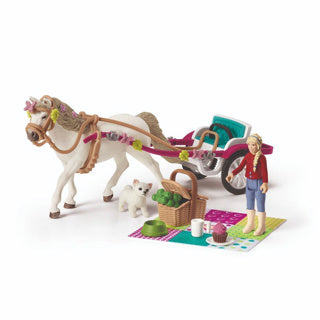 Schleich horse club speelfigurenset - koets voor paardenshow - kinderspeelgoed voor jongens en meisjes - 5 tot 12 jaar - 33 onderdelen - 42467