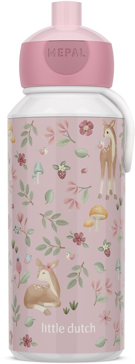 Mepal pop-up drinkfles campus little dutch - 400 ml - sluit goed af - drinkbeker voor kinderen - fairy garden