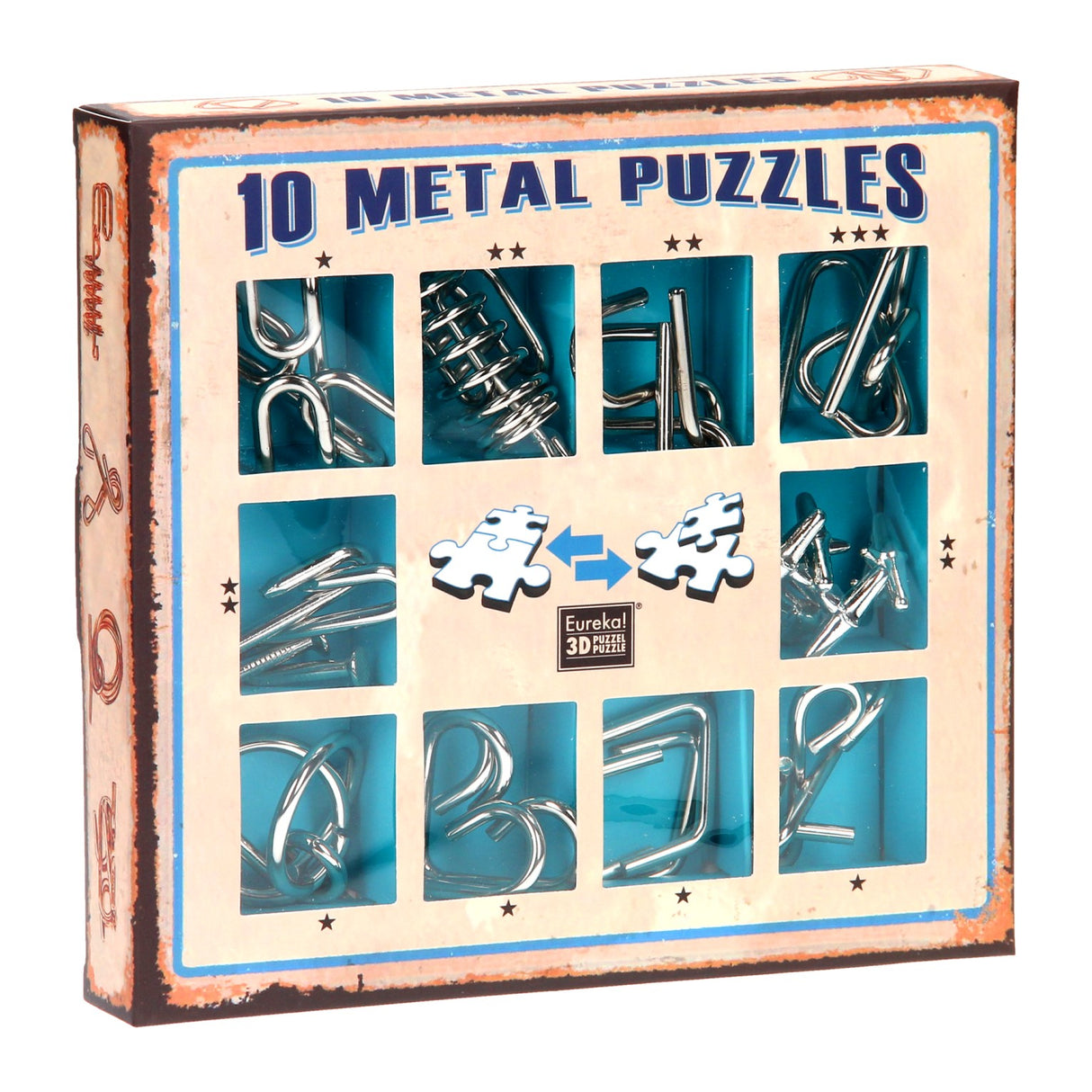 Breinpuzzelset Blauw, 10st.