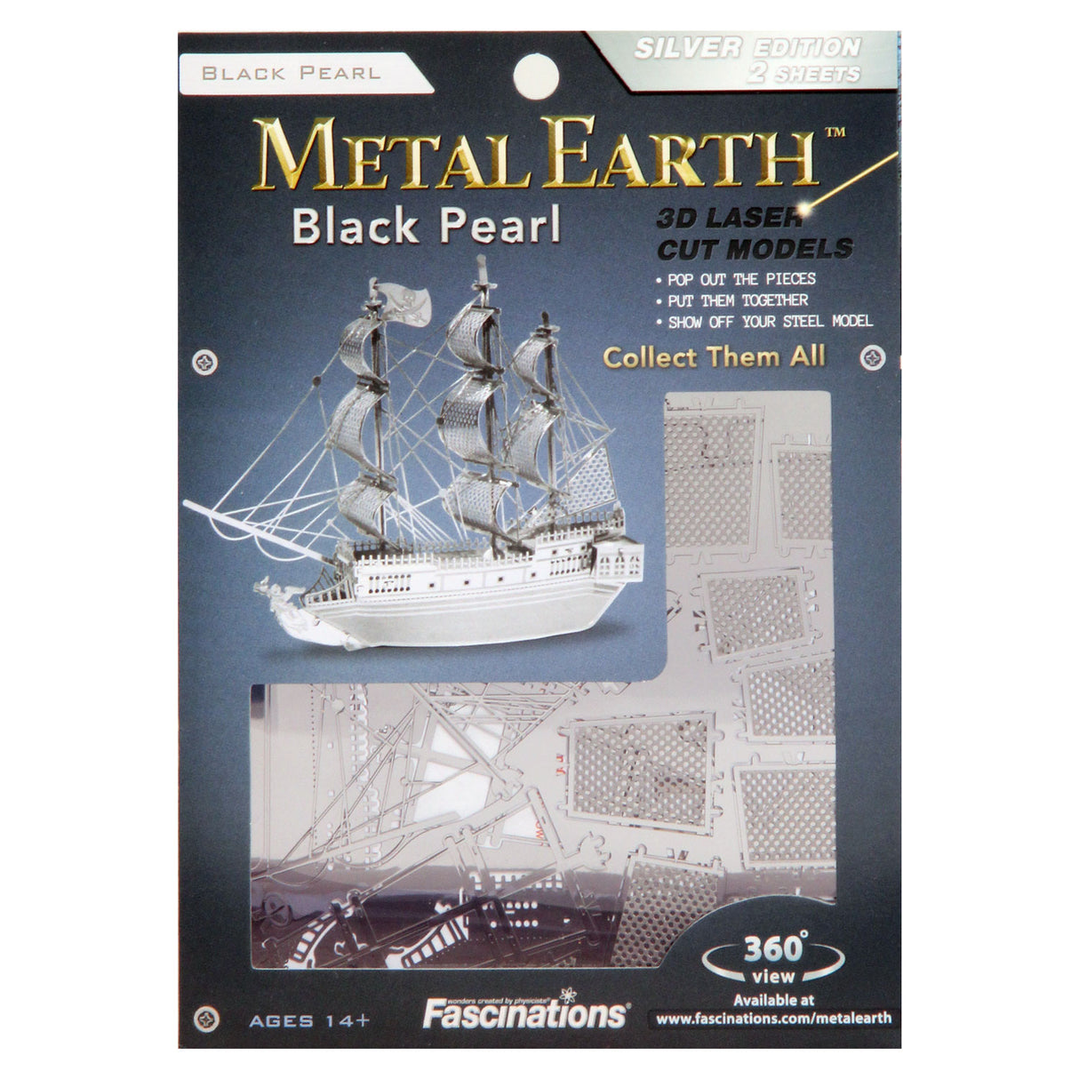 Eureka Metal Earth Pirate Ship Black Pearl Zilver Editie